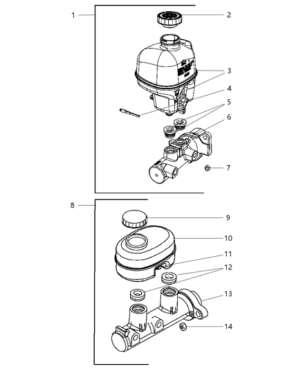 2004 Dodge Ram 3500 Brake Master Cylinder Diagram