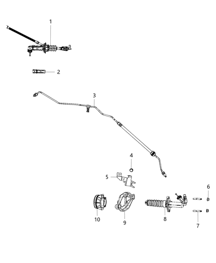 2021 Jeep Wrangler Cylinder-Clutch Slave Diagram for 4581906AB