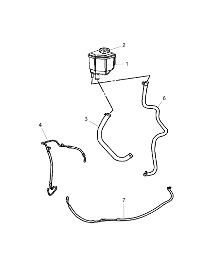 2005 Chrysler 300 Power Steering Hoses Diagram 1