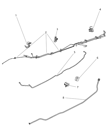 2003 Dodge Ram 2500 Tube-Fuel Supply Diagram for 52102550AA