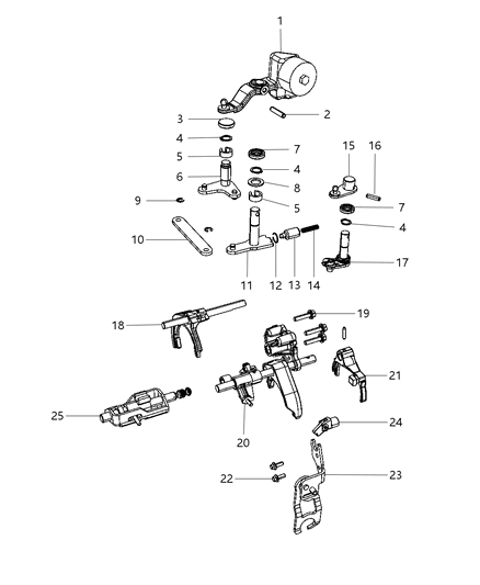 2011 Dodge Avenger Lever-Select Diagram for 68028815AA