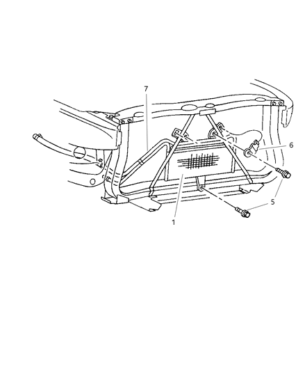 1998 Dodge Ram 1500 Regular Cab Transmission Auxiliary Oil Cooler Diagram 1