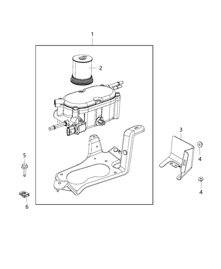 2013 Jeep Grand Cherokee Filter-FUEL/WATER Separator Diagram for 68084905AF