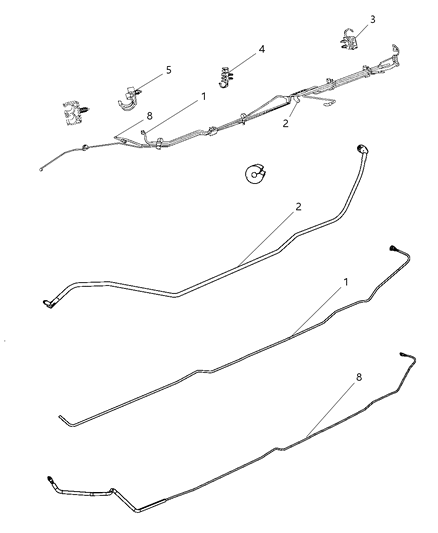 2005 Dodge Ram 2500 Fuel Lines, Rear Diagram