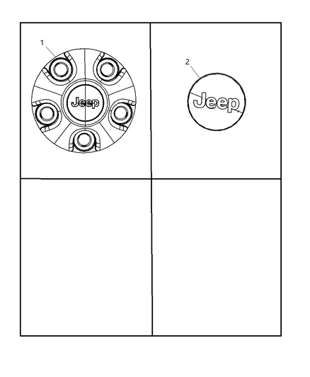 2010 Jeep Wrangler Center Caps Diagram