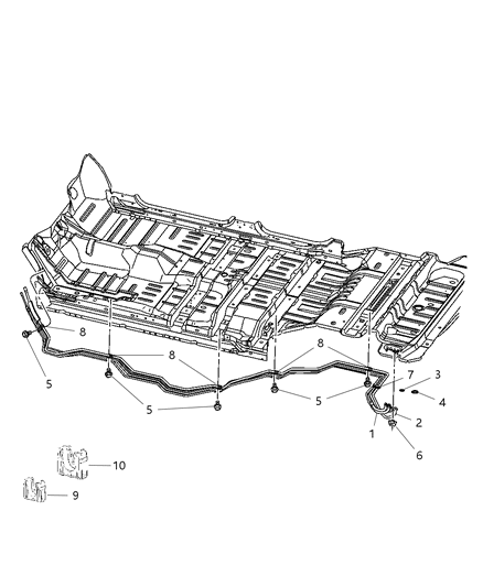 2007 Chrysler Aspen Plumbing - Rear HEVAC Diagram