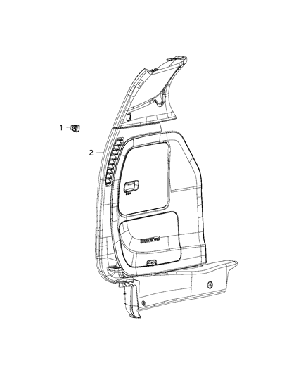 2020 Chrysler Pacifica Switches, Doors, Mirrors And Liftgate Diagram 2