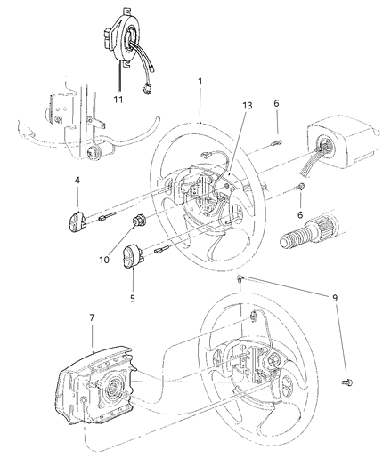 1997 Dodge Stratus Steering Wheel Diagram