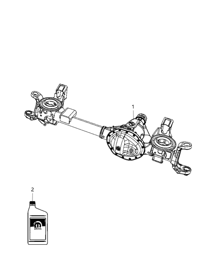 2009 Dodge Ram 3500 Pickup Axle Assembly , Front Diagram 1