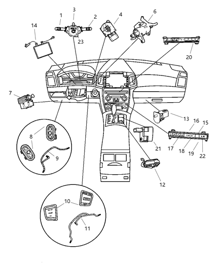 2005 Jeep Grand Cherokee Switch-Hazard Warning Diagram for 5143309AA