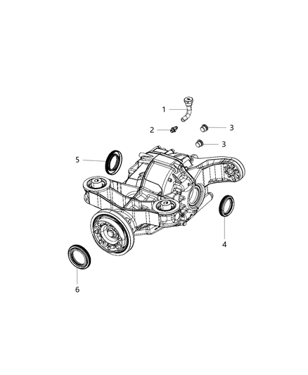 2020 Dodge Challenger Axle Housing And Vent, Rear Diagram