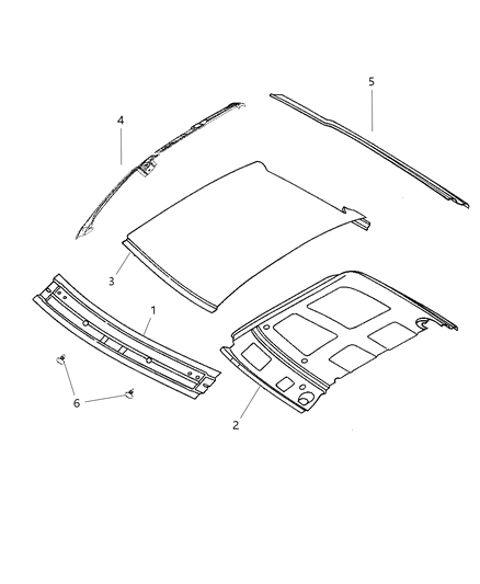 2002 Dodge Ram 2500 Regular Cab Roof Panel Diagram
