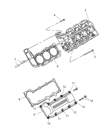 2003 Dodge Ram 1500 Cylinder Head Diagram 1