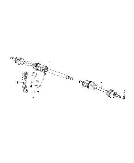 2017 Chrysler Pacifica Shafts, Axle Diagram