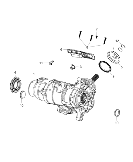 2020 Jeep Cherokee PTO Unit Diagram for 68333255AB