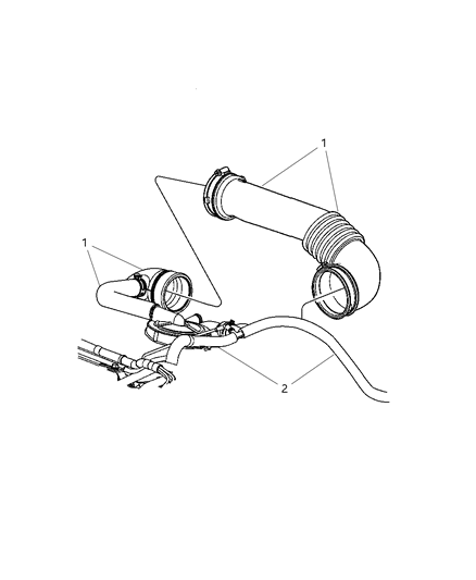 2009 Dodge Caliber Air Cleaner Hose Diagram for 4891634AD