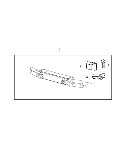 2018 Jeep Wrangler JK (Previous-generation) Bumper Kit, Tubular Diagram