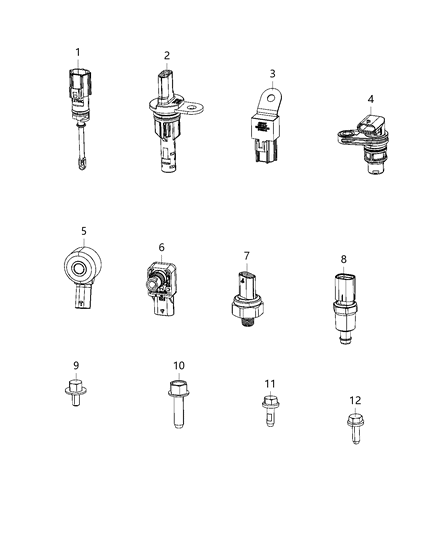 2019 Ram 3500 Pickup Sensors, Engine Diagram 1