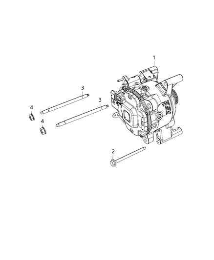 2021 Ram 1500 Generator/Alternator & Related Parts Diagram 4