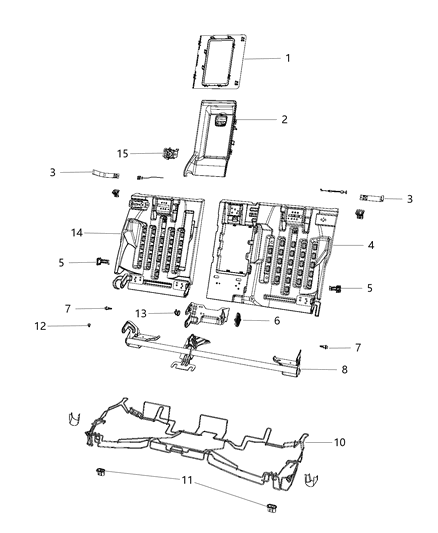 2015 Chrysler 200 Second Row - Rear Seats Diagram