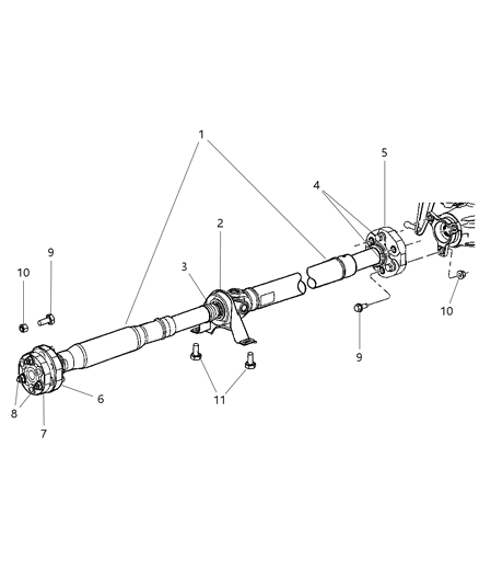 2009 Dodge Charger Rear Drive Shaft Diagram for 4593681AB