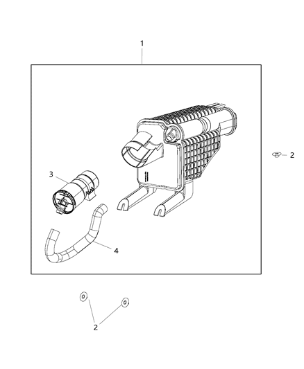 2020 Jeep Wrangler Vacuum Canister & Leak Detection Pump Diagram 1