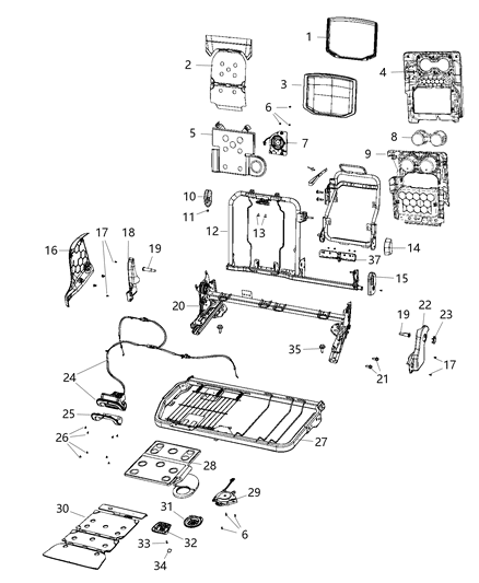 2019 Ram 1500 Screw-HEXAGON Head Diagram for 6508760AA