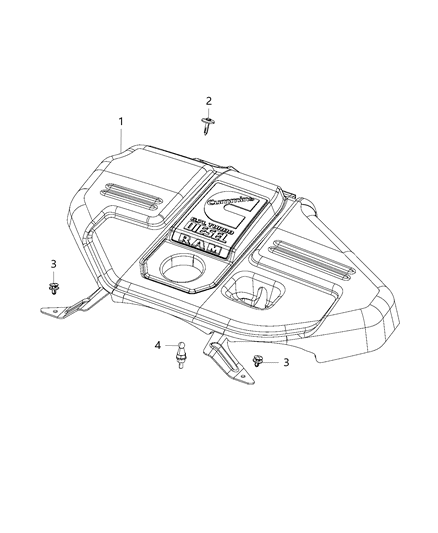 2013 Ram 2500 Cover-Engine Diagram for 4861984AA