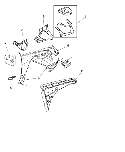 2008 Chrysler Pacifica Tower-Front Suspension Diagram for 5093802AD