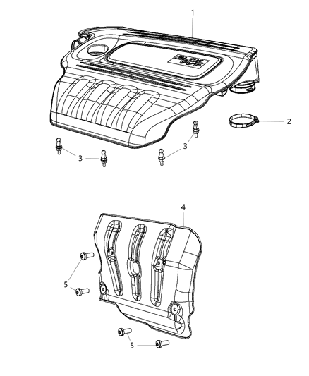 2016 Dodge Dart Engine Cover & Related Parts Diagram 1