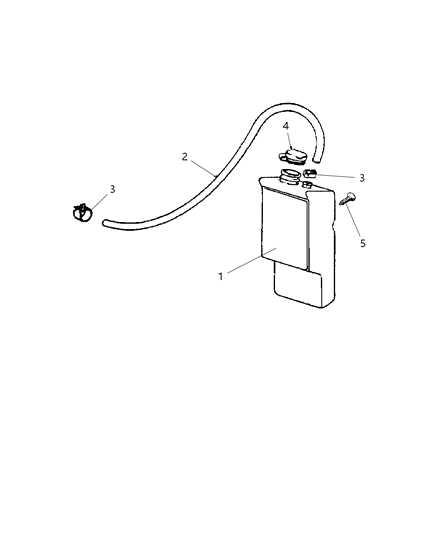 2003 Jeep Wrangler Tank - Coolant Recovery Diagram