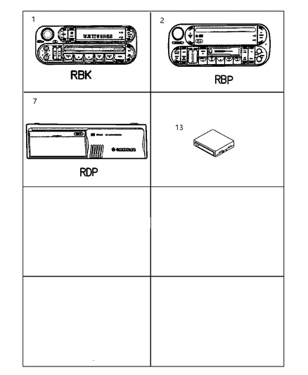 2002 Jeep Grand Cherokee Radio-AM/FM/CASSETTE With Cd Diagram for 56038586AF