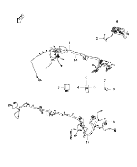 2018 Ram 3500 Wiring - Dash & Front End Diagram 1