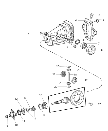 2008 Chrysler Crossfire Housing And Vent, Rear Axle Diagram