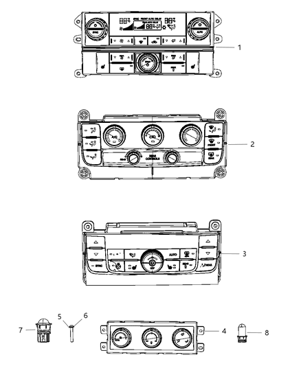 2012 Dodge Grand Caravan Air Conditioner And Heater Control Diagram for 55111367AF