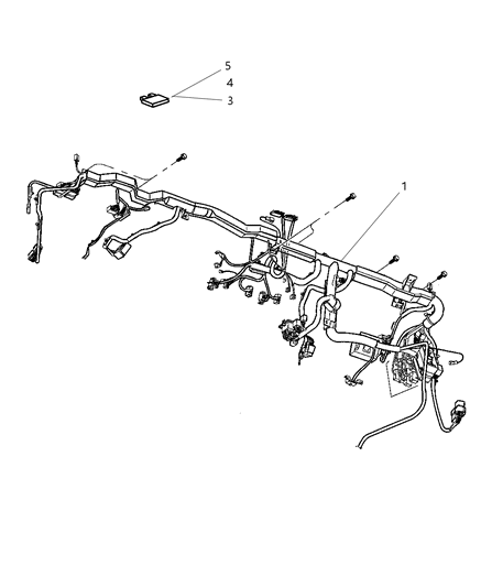 2001 Dodge Ram Van Wiring - Instrument Panel Diagram