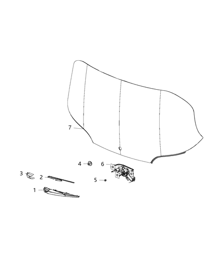 2019 Jeep Cherokee Motor-LIFTGATE WIPER Diagram for 68286799AA