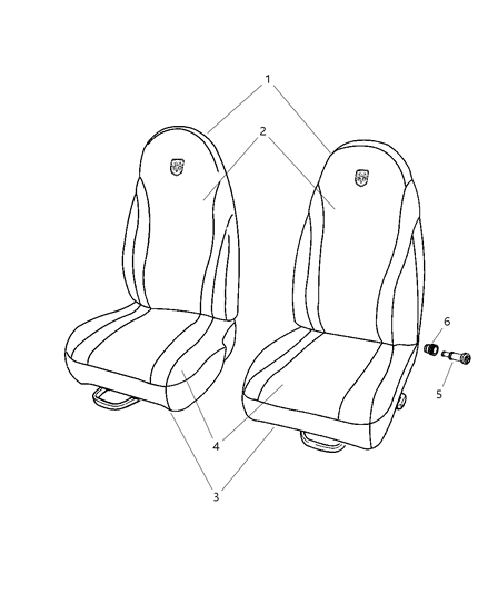 2002 Dodge Dakota Seat Back-Front Seat Diagram for UH701DVAA