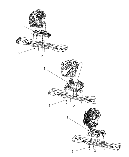 2007 Dodge Nitro INSULATOR-Transmission Support Diagram for 52125136AD