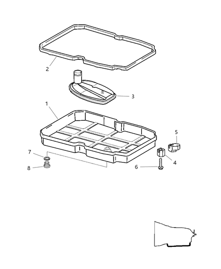 2008 Chrysler Crossfire Oil Pan, Cover And Related Parts Diagram