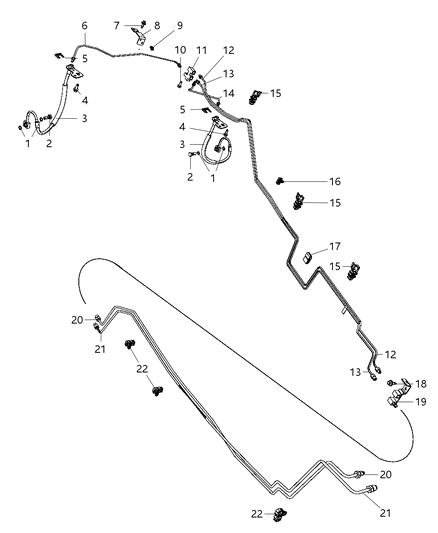 2009 Dodge Durango Tube-Brake Diagram for 52855444AC