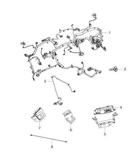 2013 Ram 1500 Wiring-Console Diagram for 68233579AA