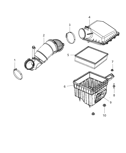 2010 Dodge Ram 5500 Air Cleaner Diagram