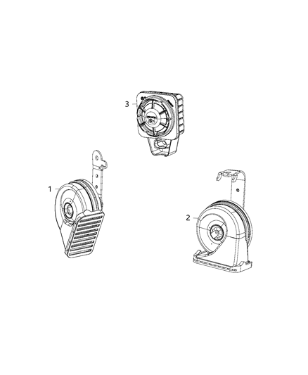 2019 Jeep Cherokee Horn Diagram for 68292877AA