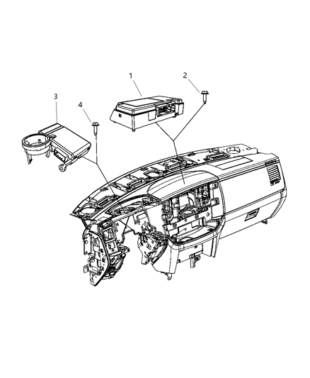 2009 Dodge Ram 3500 Pickup Modules Instrument Panel Diagram