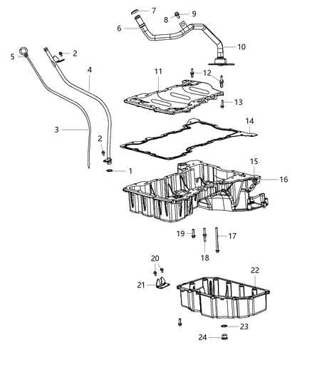 2016 Ram 1500 Indicator-Engine Oil Level Diagram for 68271098AA