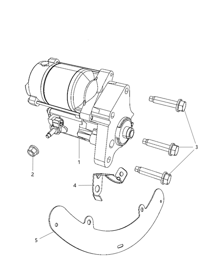 2011 Dodge Challenger Starter & Related Parts Diagram 2