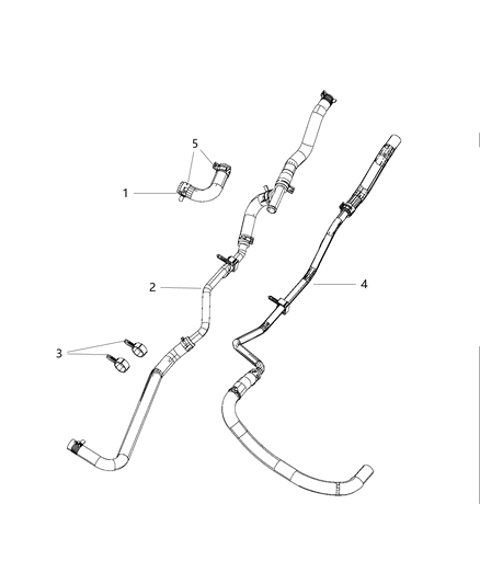 2015 Dodge Viper Clip-Heater Hose Diagram for 5181474AA