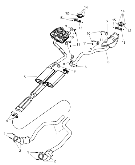 2011 Chrysler 300 Exhaust System Diagram 2