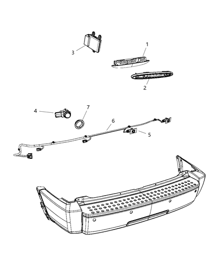 2011 Dodge Nitro Harness-Rear FASCIA Diagram for 68003845AB